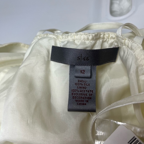 5/48 SILK VELVET STRAP CRISS CROSS BEADED EVENING BLOUSE NWT - Picture 8 of 16